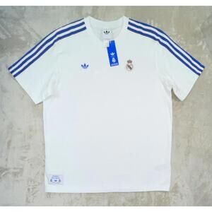 Adidas Adult Real Madrid 2024-25 White Terrace Icon Jersey Size Large Soccer SLD